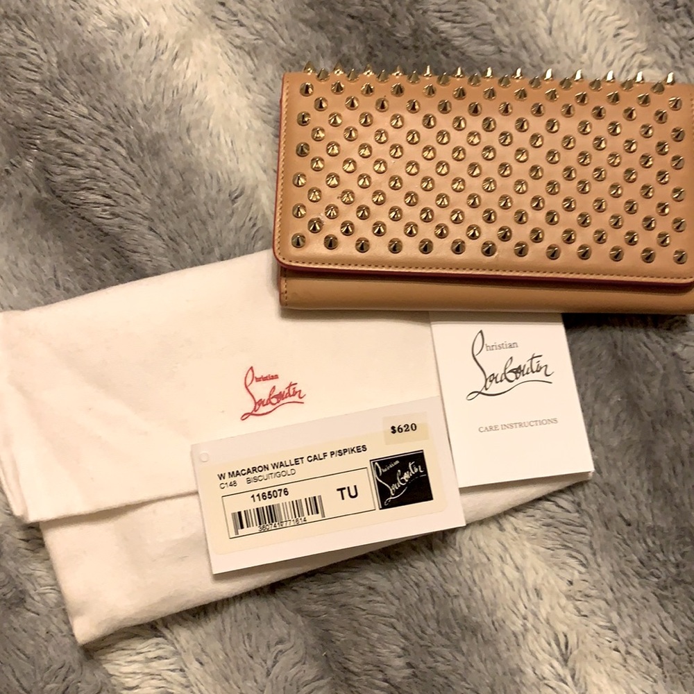 Christian Louboutin macaron wallet w/spikes